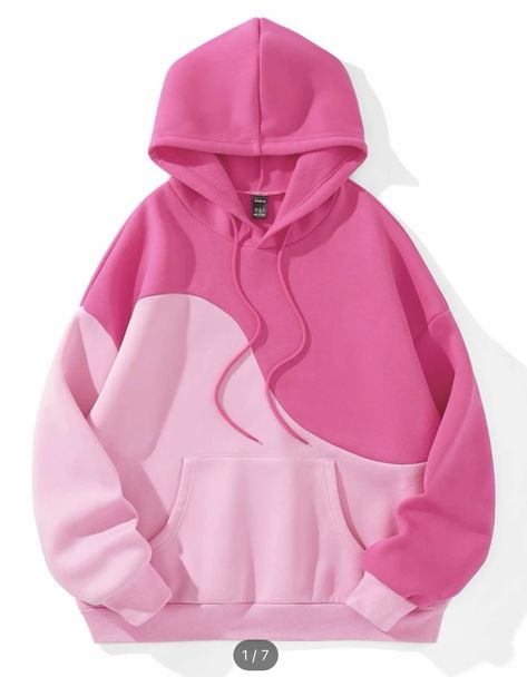 Colorblock Hoodie Outfit, Half And Half Hoodie, Cute Hoodies For Women, Multicolored Hoodie, Two Tone Hoodie, Woman Sweatshirt, Woman Hoodie, Hoodie Details, Colorblock Hoodie