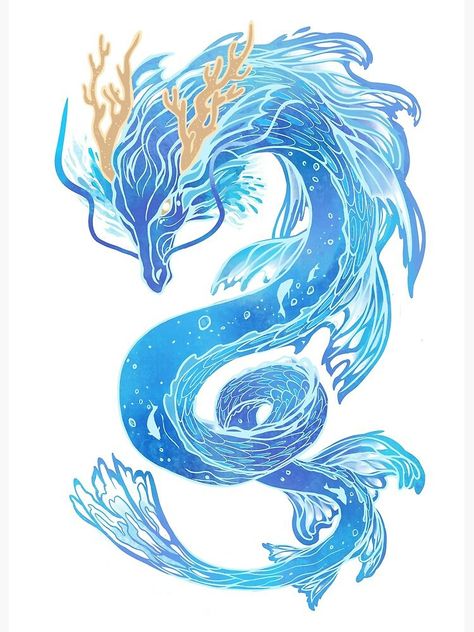 Sea Dragon Art, Dragon Poster, Girl Film, Mythical Creatures Fantasy, Dragon Artwork Fantasy, Asian Dragon, Cool Dragons, Film Anime, Water Dragon