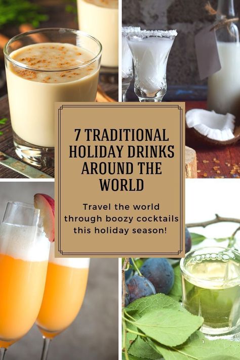 Traditional Christmas Drinks, Drinks From Around The World, Christmas Drinks Alcohol, Adult Beverages Recipes, Kir Royale, Prosecco Cocktails, Drinking Around The World, Boozy Drinks, Holiday Cocktail