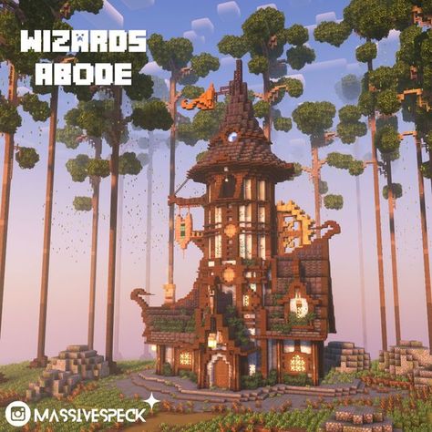 MassiveSpeck | mcbuilder 🌆 on Instagram: "Wizards Abode ========================== ⇒ Ahh a safe place for any wizard to live on. The house vanishes if intruders are nearby so no one will be able to find it. Let me know what you think of this build! ========================== 𝙁𝙤𝙧 𝙢𝙤𝙧𝙚 𝙖𝙬𝙚𝙨𝙤𝙢𝙚 𝙗𝙪𝙞𝙡𝙙𝙨! 〰 Follow @massivespeck 〰 ========================== 𝗩𝗲𝗿𝘀𝗶𝗼𝗻,𝗧𝗲𝘅𝘁𝘂𝗿𝗲 𝗣𝗮𝗰𝗸𝘀 𝗮𝗻𝗱 𝗦𝗵𝗮𝗱𝗲𝗿𝘀: ∝ Minecraft 1.19.2 ∝ Vanilla Tweaks ∝ Complementary Reimagined Wizard Hut Minecraft, Witch Home Minecraft, Massivespeck Minecraft, Minecraft Wizard House Ideas, Witch Aesthetic Minecraft Builds, Mc Witch House, Allay Minecraft Houses, Wizard Minecraft Builds, Minecraft Wizard Castle