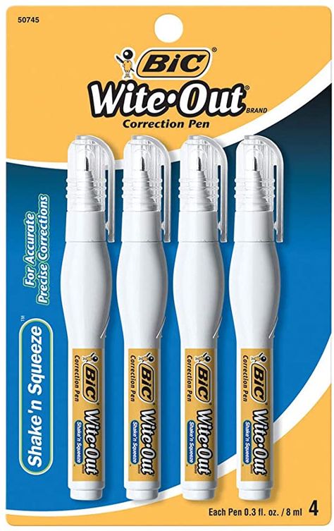 Wite Out, Correction Fluid, Correction Pen, Bic Pens, Office Products, Easy To Use, School Supplies, Reusable Water Bottle, Water Bottle