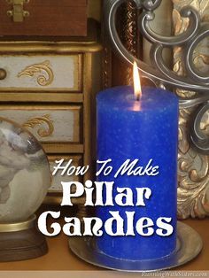 Make Pillar Candles, How To Make Large Candles, Pillar Candle Making, How To Make Pillar Candles, Diy Candle Molds How To Make, Diy Pillar Candles, Sahm Hacks, Making Pillar Candles, Upcycled Candles