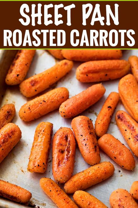 Pan Roasted Carrots, Veggie Casseroles, Carrots In Oven, Pan Roast, Roasted Baby Carrots, Baby Carrot Recipes, The Chunky Chef, Roasted Carrots Recipe, Baked Carrots