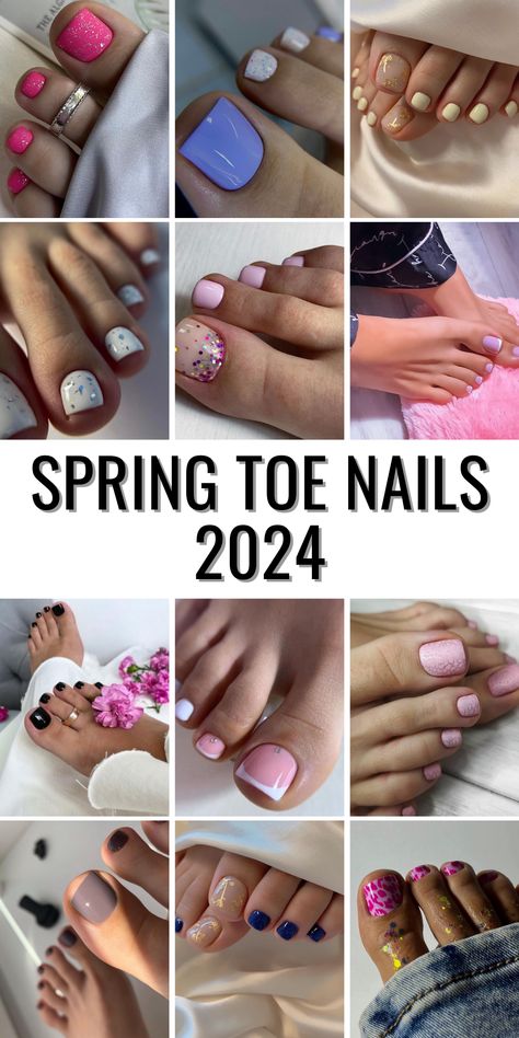 Spring Toe Nails: Seasonal Splendor at Your Feet - divagaze.com Spring Toe Nails, Trending Pedicure, Toe Art Designs, Spring Pedicure, Pedicure Designs Toenails, Simple Spring Nails, Pedicure Ideas, Pedicure Colors, Gel Toe Nails