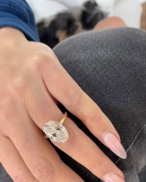 Oval engagement ring Oval Brilliant Engagement Ring, Oval Engagement Ring With White Gold Band, Oval Engagement Ring With Thick Gold Wedding Band, Sofia Richie Ring, 4ct Oval Engagement Ring, Round Vintage Engagement Rings, Big Oval Engagement Ring, Oval Engagement Ring Gold Band, 4 Carat Oval Engagement Ring