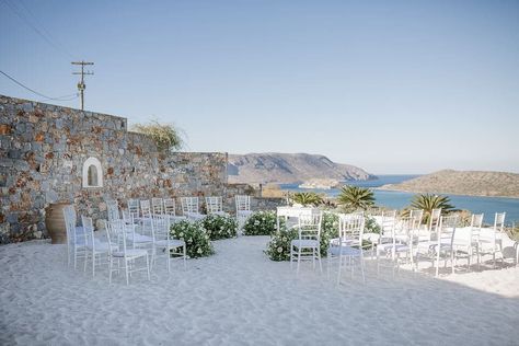 Sea View Wedding, Crete Wedding, Elounda Crete, Wedding Planning Packages, Cliff Wedding, Greece Destinations, Greece Villa, Sea Wedding, Villa Wedding