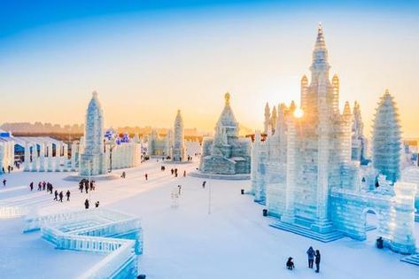 Harbin, China - 10 Coldest Cities in the World | The Discoverer Harbin China, Winter Horse, Lake Baikal, Winter Air, Denali National Park, Harbin, Tropical Getaways, Futuristic Architecture, Capital City