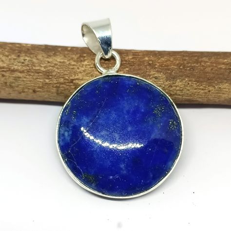 NATURAL Lapis Lazuli Pendant- Round shape- Lapis Lazuli HANDMADE Jewelry- Gift for Girlfriend- Gemstone Pendant- Personalized Gifts For Her Friendship Day Gifts, Lapis Lazuli Pendant, Personalized Pendant, Handmade Jewelry Gift, Personalized Gifts For Her, Gift For Girlfriend, Polish Jewelry, Stone Pendants, Gemstone Pendant