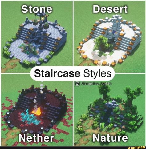 Found on iFunny Nether Staircase Minecraft, Skyblock Builds, Desert Aesthetic Minecraft, Minecraft Houses Nether, Minecraft Natural Staircase, Medical Minecraft House, Natural Minecraft Builds, Minecraft Nether Builds Ideas, Minecraft Nether Village