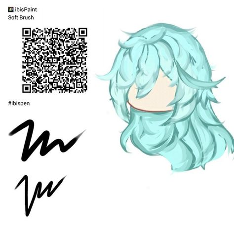 Ibispaintx Brushes Gacha Life, Ibis Paint Brush Code Hair Gacha, Code Ibispaint Gacha, Code Ibispaint, Free Qr Code, Paint Brush Drawing, Paint Brush Art, Brush Drawing, Body Base Drawing