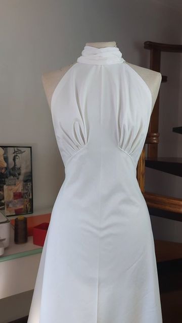 Andriana Cojocaru | Draping | Slow Fashion on Instagram: "Draping time

Where every fold tells a story...
Draping a halter bias dress
▪︎
▪︎
▪︎
▪︎
#garmentdraping #drapingtechnique #drappeggiomoda #moulagedraping" Moulage Draping, Draping Techniques, Slow Fashion, Fabric