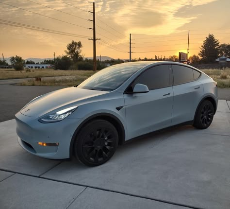 Tesla 3 Wrap, Tesla Model Y Wrapped, Tesla Model Y Grey, Tesla Wraps Model Y, Telsa Cars, Tesla Colors, Tesla Model Y Wrap, Grey Tesla, Tesla Model Y Black