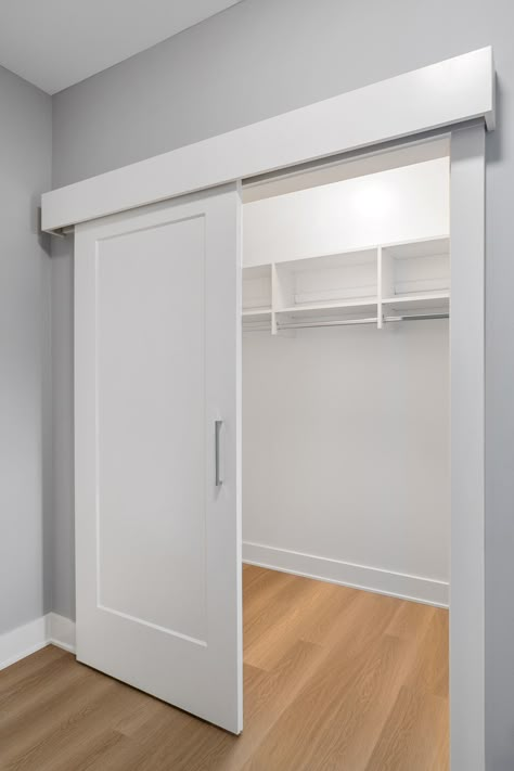 Skidding Closet Doors, Hallway Sliding Doors, Double Sliding Door Closet Organization, Closet Storage Sliding Doors, Sliding Door With Hidden Track, Sliding Door For Walk In Closet, Hanging Sliding Doors From Ceiling, Barn Door With Hidden Track, Hidden Barn Door Track