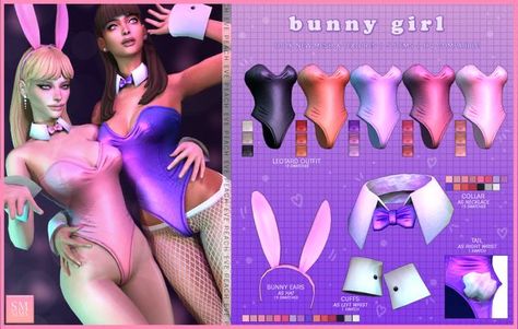 Sims 4 Bunny Outfit, Los Sims 4 Mods, Sims 4 Cas Mods, Sims Packs, Sims 4 Anime, Sims 4 Download, Pelo Sims, The Sims 4 Packs, Sims 4 Body Mods