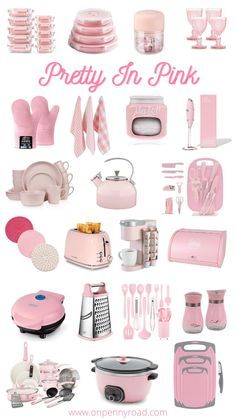 Pink Boho Kitchen Ideas, Home Decor Pink And Grey, Pink Kitchen Pots And Pans, Cute Girly Kitchen, Cute Pink Home Decor, Pink And Black Kitchen Ideas Decor, Pink Floral Kitchen, Pink Kitchen Organization, Pink And White Kitchen Decor