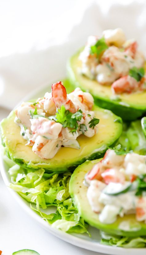 Aguacates Rellenos De Camarones / Avocados Stuffed with Shrimp Avacacado Recipes, Shrimp Avocado Recipes, Avocado Stuffed, Shrimp Appetizer, Avocado Recipes Healthy, Shrimp Appetizers, Shrimp Avocado, Shrimp Recipes Healthy, Vigan