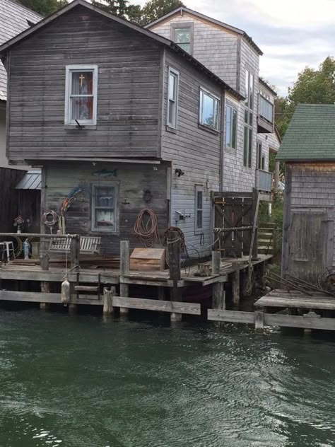 Fishtown Michigan, Fisherman Shack, Seaside Town Aesthetic, Harbor Aesthetic, Fishing Pics, Michigan Fishing, Fishing Town, Nautical Aesthetic, Salt Water Fishing