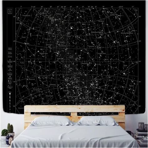 Amazon.com: HSHHJSH Art Wall Tapestries Wall Hanging Northern Hemisphere Sky Map Star Constellations Tapestry : Home & Kitchen Constellation Tapestry, Sky Map, Star Constellations, Interstellar, Tapestry Wall, Wall Tapestries, Colorful Decor, Tapestry Wall Hanging, Night Skies