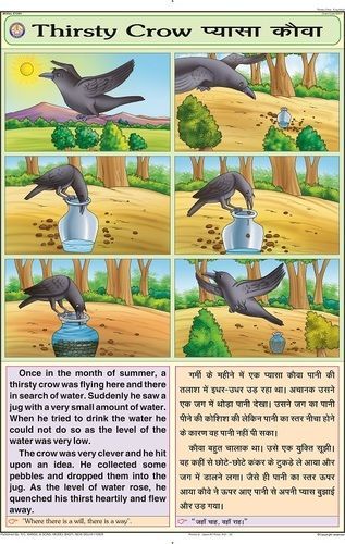 Thirsty Crow Chart Side Crow Sequence, How To Count Crows, Thirsty Crow Story Pictures, Thirsty Crow Story For Kids, Thirsty Crow Story Images, A Thirsty Crow Story, Crow Counting, The Greedy Dog, The Thirsty Crow Story In English