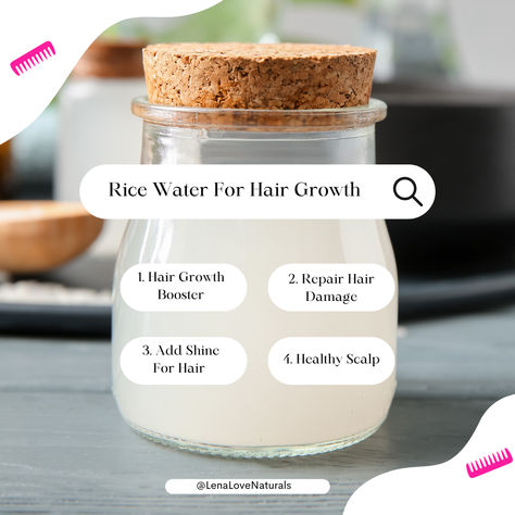 Rice Water for hair growth Ricewater Hairgrowth, Rice Water Conditioner, Rice Water For Hair Growth, Rice Water For Hair, Increase Hair Volume, Reduce Hair Fall, Organic Hair Care, Cup Of Rice, Natural Hair Care Tips