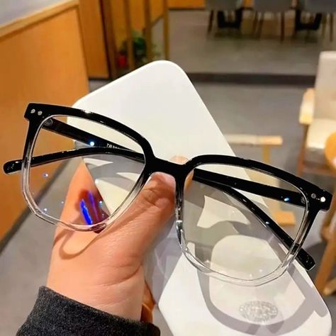 Rectangular Square Clear Lens Glases Artistic Retro Fashion Trend Glasses Frame, Unisex, Versatile Fashion Item Blue Glasses, نظارات شمسية, Clear Glasses, Computer Glasses, Vintage Eyeglasses, Retro Mode, Retro Men, Optical Glasses, Eyewear Frames