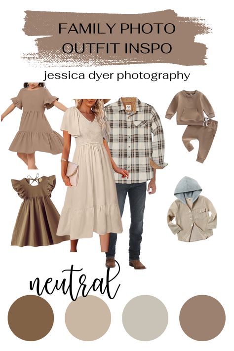 Holiday Family Photo Shoot Outfits, Neutral Brown Family Picture Outfits, Fall Neutrals Family Pictures, Family Photos Beige Color Schemes, Neutral Colour Outfits Classy, Family Photo Outfits Fall Color Schemes Neutral, Fall Neutral Family Photos, Family Pics Neutral Colors, Neutral Color Scheme Family Photos