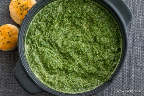 Classic French Creamy Spinach Puree Spinach Puree, Veggie Dips, Rye Toast, Pureed Food, Food Garnish, Lunchbox Recipes, Spinach Recipe, Modern Mediterranean, Veggie Dip