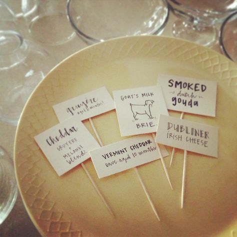 cheese plate Charcuterie Labels, Shower Foods, Table Labels, Cheese Labels, Party Hosting, Charcuterie Plate, Charcuterie Inspiration, Wine Party, Charcuterie Cheese