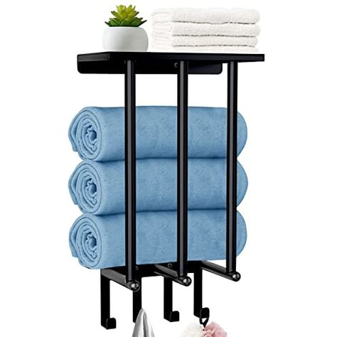 Bathroom Towel Racks, Towel Holder For Bathroom, Bathroom Hand Towel Holder, Decor From Amazon, Mounted Towel Rack, Wall Mounted Storage Shelves, Bath Towel Racks, Wall Mounted Towel Holder, Wall Mounted Towel Rack