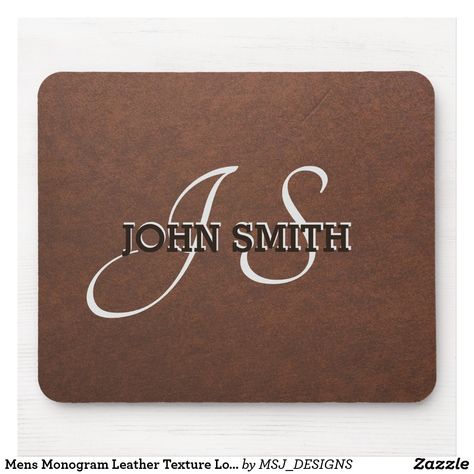 Gadget Gifts For Men, Tech Gadgets Gifts, Mens Monogram, Personalized Mouse Pad, Personalized Gifts For Men, Anniversary Quotes, Monogrammed Leather, Leather Texture, Christmas Card Holders