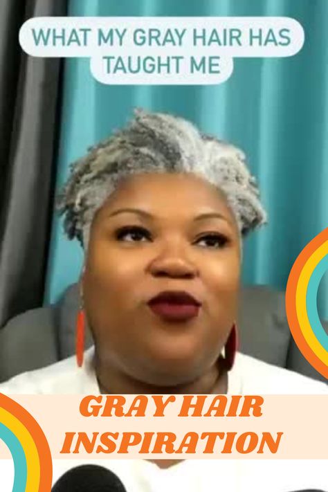 What Gray Hair Has Taught Me🦋 Grey Hair Locs, Gray Afro, Silver Locs, Grey Locs, Grey Silver Hair, Grey Hair Braids, Natural Hair Mohawk, Grey Hair Journey, Grey Hair Don't Care