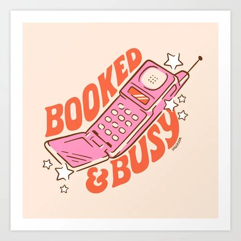 Office Illustration, Booked And Busy, Typography Design, Poster Wall, The Cutest, Wall Prints, Typography, Branding, Art Print