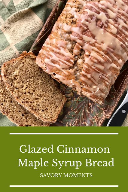 Pure maple syrup and cinnamon are combined in this loaf of quick bread for a terrific maple season snack! Then it's topped with a maple syrup glaze for an extra special treat. Maple Bread Recipe, Maple Syrup Glaze, Cinnamon Bread Easy, Cinnamon Glaze, Maple Recipes, Swirled Bread, Winter Desserts, Cinnamon Bread, Bread Machine Recipes