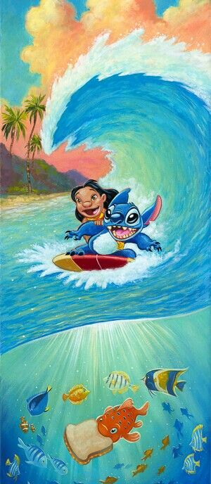 Stitch Parking Spot Painting, Senior Parking Spot Lilo And Stitch, Lilo And Stitch Bedroom, Painting Ideas Hawaii, Lilo And Stitch Artwork, Lilo And Stitch Painting, Lilo And Stitch Painting Easy, Lilo Paintings, Lilo And Stitch Mural