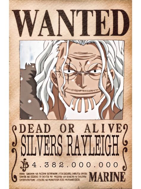 Rayleigh One Piece, Wanted One Piece, Roger Pirates, Silvers Rayleigh, Alice In Wonderland Fanart, Dark King, One Piece Bounties, Best Naruto Wallpapers, One Piece Gif