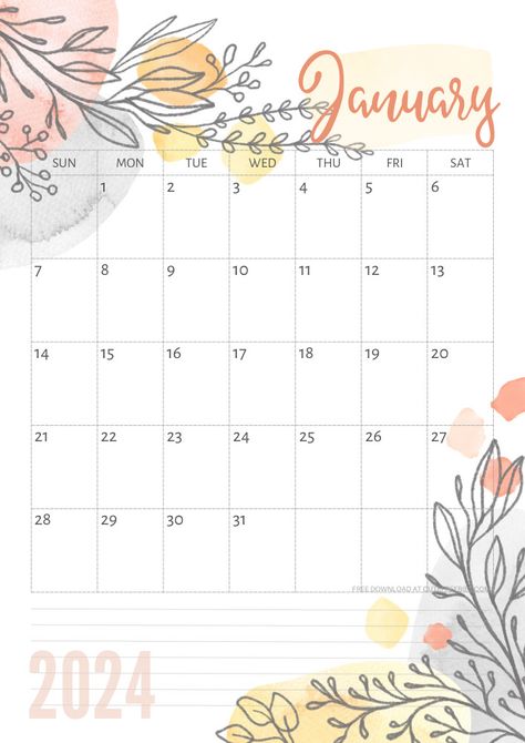 2024 Calendar Template, Free Printable 2024 Calendar, 2024 Printable Calendar Free, Calendar Design Template 2024, Free Printable Calendar 2024, Printable Calendar 2024, Cute Calendar Template 2024, Cute Calendar 2024 Free Printable, Cute Printable Calendar