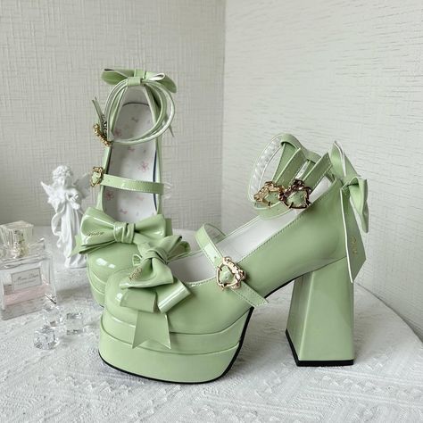 👠Complete your look by the new arrived high block heel platform high heels, 5 colors available. 🛒Price: $47.00 👉Search 'LVLER-002' on devilinspired.com #devilinspired #platform #highheels #shoes #shoes #lolitashoes Platform Block Heels, Green Bows, Bow Heels, Blue Heels, Platform High Heels, Love Letter, Cute Bows, Heels Shoes, Rubber Heels