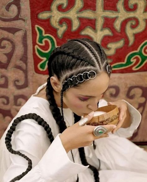 Turkish Braids, Tatar Aesthetic, Kazakh Clothing, One Thousand And One Nights, Thousand And One Nights, Selvedge Magazine, Persian Fashion, One Thousand, Magic Carpet