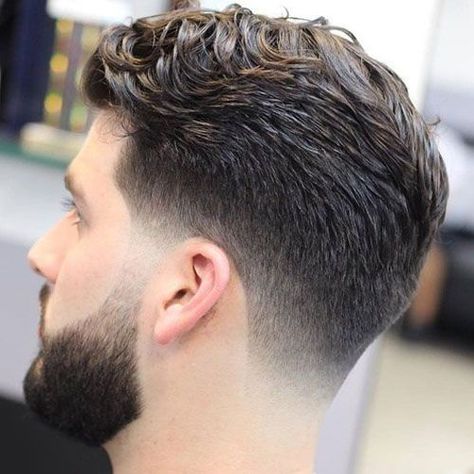 Mid Taper, Mens Wavy Haircuts, Temp Fade Haircut, Wavy Haircut, Mens Haircuts Short Hair, Beard Fade, Taper Fade Haircut, Tapered Haircut, Mens Hairstyles Thick Hair