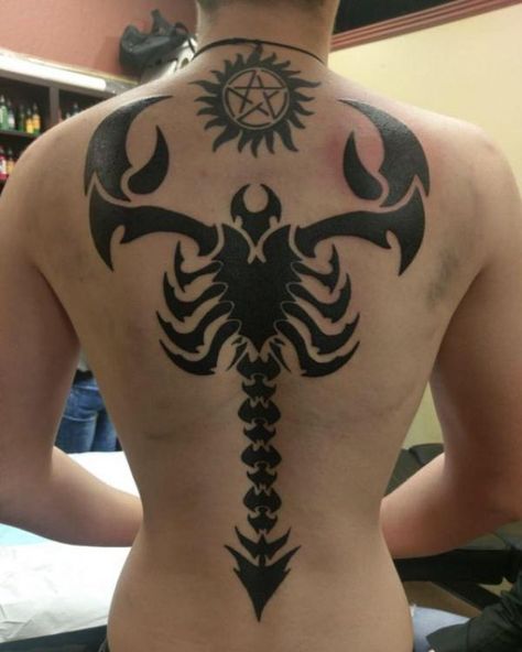 Scorpion Tattoos: Meanings, Styles and Design Ideas | Art and Design Scorpion Tattoo On Back, Scorpion Tattoo Back, Scorpion Back Tattoo, Scorpions Tattoo, Scorpion Tattoo Design, Scorpion Art, Scorpion Tattoos, Scorpio Tattoo, Cross Tattoo For Men