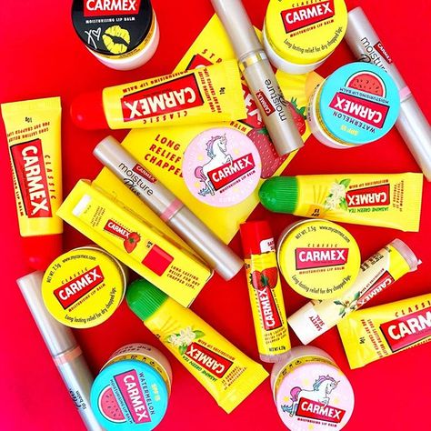 Carmex Lip Balm Collection, Carmex Lip Balm Aesthetic, Lip Photo, Carmex Lip Balm, Drugstore Lips, Chapstick Lip Balm, Homemade Face Cream, Lip Balm Collection, Lip Balm Recipes