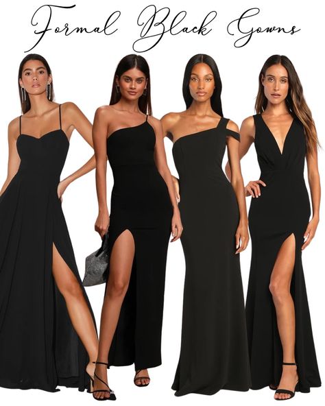 Prom dresses, full length dresses, black bridesmaid dresses Maid Of Honor Dress Black, Black Maid Of Honor Dress, Maid Of Honor Dress Long, Long Wedding Guest Dress, Black Tie Gowns, Black Maxi Gown, Black Wedding Guest Dresses, Dress Long Formal, Maid Of Honor Dress