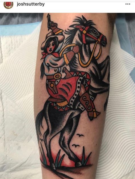 Pin on Tatuaggi old school Traditional Tattoo Horse, Outlaw Tattoo, Australian Tattoo, Cowgirl Tattoos, Cowboy Tattoos, Traditional Tattoo Inspiration, Flower Wrist Tattoos, Bull Tattoos, Western Tattoos