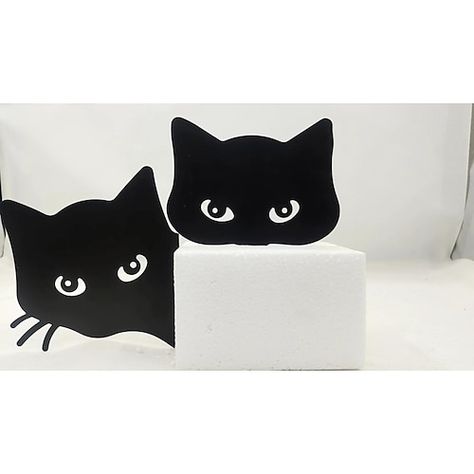 Listing Date:05/08/2023 Peeping Cat, Halloween Decor Farmhouse, Cheap Halloween Party, Silhouette Chat, Outdoor Ornaments, Creative Garden Decor, Cheap Halloween Decorations, Cheap Halloween, Farmhouse Home Decor