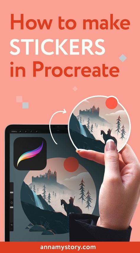 How To Print Stickers From Procreate, How To Make Digital Stickers Procreate, Procreate On Ipad, Procreate Vector Art, Stickers Procreate Ideas, How To Make Stickers Procreate, How To Paint On Procreate, Create Stickers In Procreate, How To Paint In Procreate