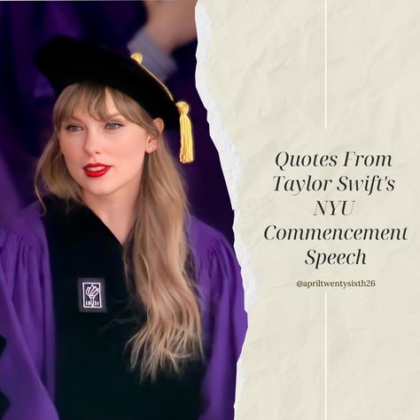 Taylor Swift Nyu Graduation, Effortlessness Is A Myth, Taylor Swift Nyu, Nyu Graduation, Degree Quotes, First Day Of School Quotes, Speech Quote, Commencement Speech, Doctor Quotes