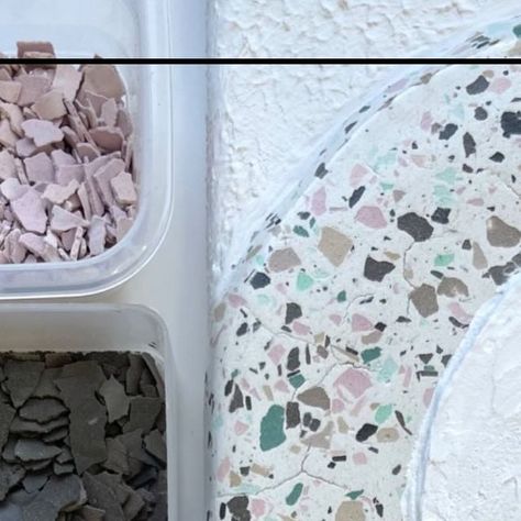 DIY • TUTORIALS • 3D ART on Instagram: "CREATED WITH SPACKLE TERRAZZO AGAIN ✨ Level up your textured art with 3D effects using cardboard and create your own Terrazzo out of Spackle/Wall Filler 🤩 - THE TERRAZZO? Watch my “How To Make Spackle Terrazzo” in my feed ✨ - THE MIXTURE? Watch my pinned “My Mixture” tutorial on my front page, first row ✨ - - - #diy #diydecor #diyhomedecor #interior #homedecor #homeinterior #diyhome #homeinspo #homeinspiration #diyinspiration #wallart #homedecorinspo #pla Diy Terrazzo Floor, How To Make Terrazzo, Terrazzo Backsplash, Concrete Cabinets, Terrazzo Art, Diy Terrazzo, Design Boards, Craft Techniques, Interior Design Boards