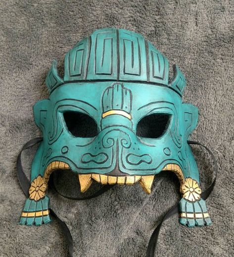 Aztec Jaguar Mask Jaguar Mask, Aztec City, Mayan Mask, Armband Tattoos, Aztec Quilt, Aztec Mask, Tattoo Diy, Feathered Serpent, Mayan Symbols