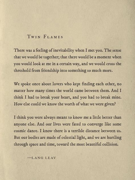 Twin Flame Quotes, Tattoo Couple, Lang Leav, Couple Ideas, Under Your Spell, Twin Flame Love, Twin Souls, Soul Mates