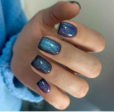 Fun Winter Nails, Galactic Nails, Cosmic Nails, Velvet Nails, Winter Manicure, Galaxy Nails, Cute Gel Nails, Thanksgiving Nails, Cat Eye Nails